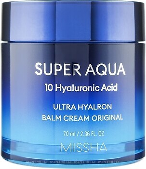 Фото Missha крем-бальзам для лица увлажняющий Super Aqua Ultra Hyalron Balm Cream Original 70 мл