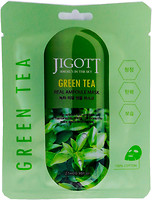 Фото Jigott Green Tea Real Ampoule Mask ампульная маска Зеленый чай 27 мл