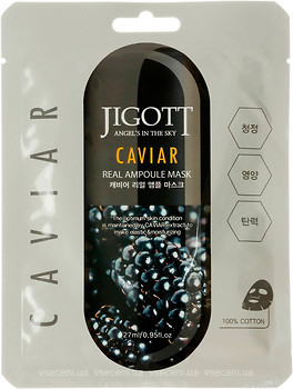 Фото Jigott Caviar Real Ampoule Mask ампульная маска Икра 27 мл