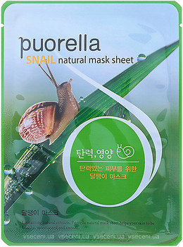 Фото Puorella Snail Natural Mask Sheet маска для лица 21 г