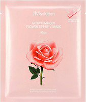 Фото JMsolution Glow Luminous Flower Lift-Up V Mask Rose маска для подтяжки контура лица с экстрактом розы 25 г