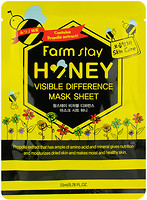 Фото FarmStay Visible Difference Mask Sheet Honey маска тканевая с медом и прополисом 22 г