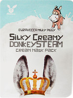 Фото Elizavecca тканевая маска Milky Piggy Silky Creamy Donkey Steam Cream Mask Pack с паровым кремом из молока ослиц 25 мл