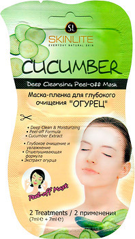 Фото Skinlite Cucumber Deep Cleansing Peel-off Mask маска-пленка Огурец 2x 7 мл
