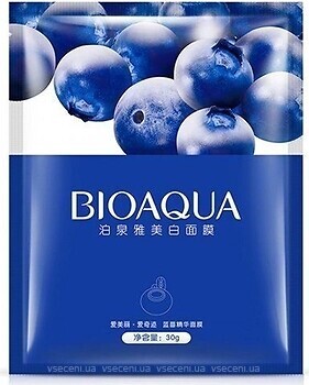 Фото Bioaqua Blueberry Facial Mask отбеливающая маска для лица с черникой 30 г