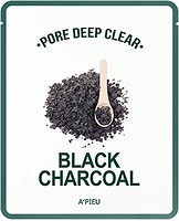 Фото A'pieu Pore Deep Clear Black Charcoal Mask очищающая маска с черным углем 25 г