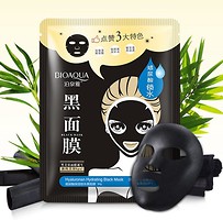 Фото Bioaqua Hyaluronan Hydrating Black Mask тканевая маска 30 г