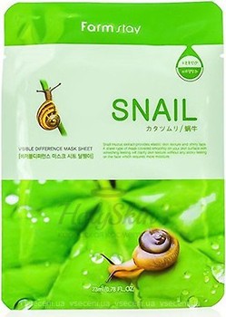 Фото FarmStay Visible Difference Mask Sheet Snail тканевая маска 25 г