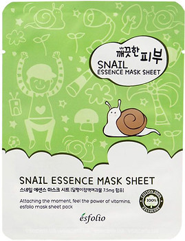 Фото Esfolio Pure Skin Snail Essence Mask Sheet тканевая маска с улиткой 25 мл