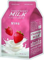 Фото A'pieu Strawberry Brightening Milk One-Pack тканевая маска для лица 20 г