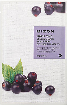 Фото Mizon Joyful Time Essence Acai Berry Mask тканевая маска для лица 23 г