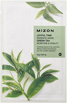 Фото Mizon Joyful Time Essence Green Tea Mask тканевая маска для лица 23 г