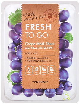 Фото Tony Moly Fresh To Go Mask Sheet Grape тканевая маска для лица с экстрактом винограда 22 г