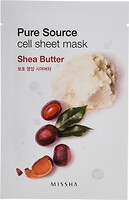 Фото Missha Pure Source Cell Sheet Mask Shea Butter тканевая маска с маслом ши 21 г