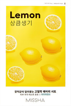 Фото Missha Airy Fit Sheet Mask Lemon тканевая маска с экстрактом лимона 19 г