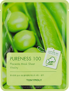 Фото Tony Moly Pureness 100 Placenta Mask Sheet тканевая маска с экстрактом соевых бобов 21 мл