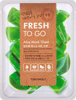 Фото Tony Moly Fresh To Go Mask Sheet Aloe увлажняющая тканевая маска для лица с алоэ 22 г