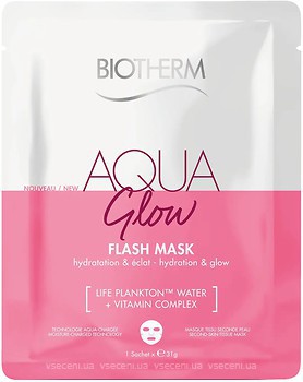 Фото Biotherm Aqua Glow Flash Mask тканевая маска для сияния кожи лица 1 шт