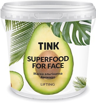 Фото Tink SuperFood For Face Alginate Mask маска альгинатная с лифтинг эффектом Авокадо и коллаген 15 г