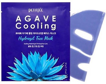 Фото Petitfee гидрогелевая маска для лица Hydrogel Face Mask Agave Cooling Охлаждающая с экстрактом агавы 32 г