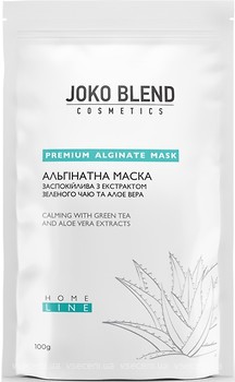 Фото Joko Blend альгинатная маска для лица и тела Premium Alginate Mask Успокаивающая с экстрактом зеленого чая и алоэ 100 г
