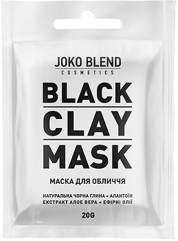 Фото Joko Blend глиняная маска для лица Clay Mask Black Черная 20 г