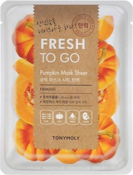 Фото Tony Moly тканевая маска для лица Fresh To Go Mask Pumpkin Mask Sheet с экстрактом тыквы 25 г