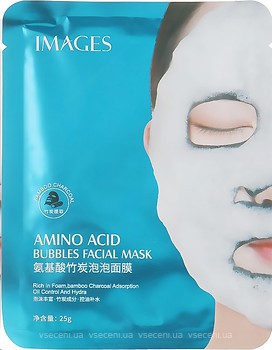 Фото Images пузырьковая тканевая маска для лица Face Care Bubbles Mask Amino Acid с аминокислотами 25 г