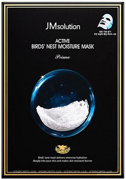 Фото JMsolution тканевая маска для лица Active Bird's Nest Moisture Mask Prime с ласточкиным гнездом 30 мл