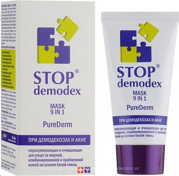 Фото Stop Demodex маска для лица Pure Derm 9 in 1 Стоп Демодекс 50 мл