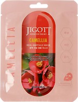 Фото Jigott тканевая маска для лица Real Ampoule Mask Camellia с экстрактом камелии 27 мл