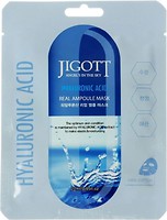 Фото Jigott тканевая маска для лица Real Ampoule Mask Hyaluronic с гиалуроновой кислотой 27 мл