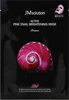 Фото JMsolution тканевая маска для лица Active Pink Snail Brightening Mask Prime с муцином улитки 30 мл