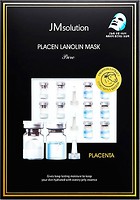 Фото JMsolution тканевая маска для лица Placen Lanolin Mask с белками плаценты и ланолином 30 мл