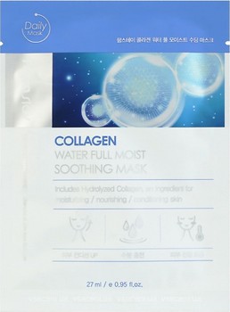 Фото FarmStay тканевая маска для лица Mask Collagen Water Full Moist с коллагеном 27 мл