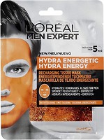 Фото L'Oreal Paris тканевая маска для лица Men Expert Hydra Energetic Энергетик 30 г