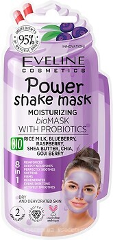 Фото Eveline Cosmetics маска для лица Power Shake Mask Увлажняющая с пробиотиками 10 мл