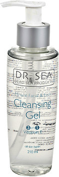 Фото Dr. Sea минеральный очищающий гель для лица и глаз с гранулами витамина Е 3в1 210 мл