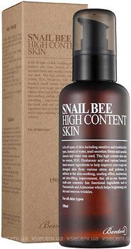 Фото Benton тонер Snail Bee High Content Skin с муцина улитки и пчелиным ядом 150 мл