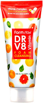 Фото FarmStay пенка DR.V8 Vitamin Foam Cleansing витаминная 100 мл