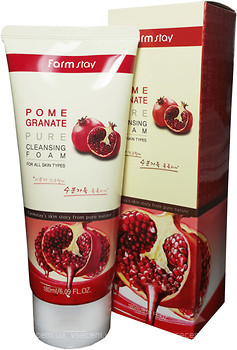 Фото FarmStay пенка для умывания Pomegranate Pure Cleansing Foam с экстрактом граната 180 мл
