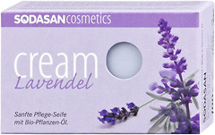Фото Sodasan мыло-крем для лица Lavender с маслами ши и лаванды 100 г