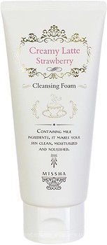 Фото Missha пенка для умывания Creamy Latte Strawberry Cleansing Foam 172 мл