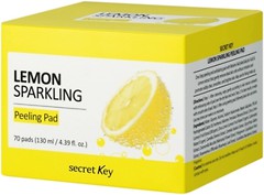 Фото Secret Key ватные диски для пилинга с экстрактом лимона и салициловой кислотой Lemon Sparkling Peeling Pad 70 шт