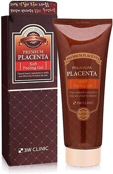 Фото 3W Clinic пилинг-гель для лица с экстрактом плаценты Premium Placenta Soft Peeling Gel 180 мл