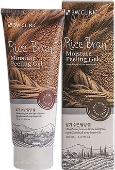 Фото 3W Clinic пилинг-гель для лица с экстрактом бурого риса Rice Bran Moisture Peeling Gel 180 мл