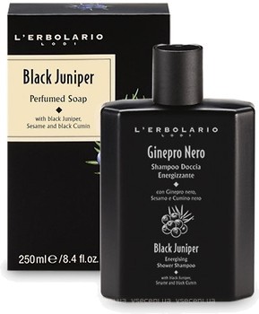 Фото L'Erbolario Black Juniper Perfumed Soap Черный можжевельник шампунь-гель 250 мл