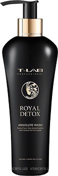 Фото T-Lab Professional Royal Detox Absolute Wash 3в1 для абсолютной детоксикации волос и тела 300 мл