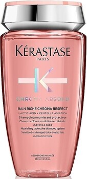 Фото Kerastase Chroma Absolu Bain Riche Chroma Respect для окрашенных, чувствительных, поврежденных, тонких волос 250 мл