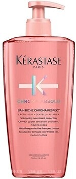 Фото Kerastase Chroma Absolu Bain Riche Chroma Respect для защиты окрашенных, чувствительных, поврежденных волос 500 мл